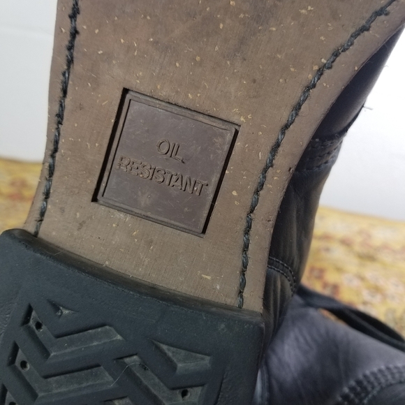 Frye Prison black lace up oil resistant ankle boots men 7.5 main image 9